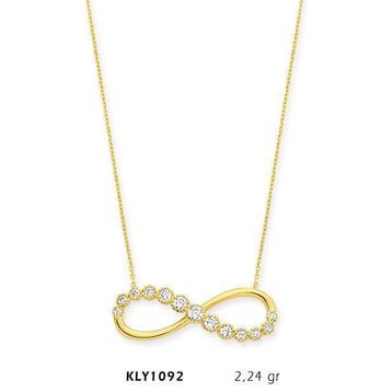 Harem Altın KLY1092 14 Ayar Altın Sonsuzluk Kolye