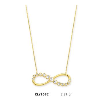 Harem Altın KLY1092 14 Ayar Altın Sonsuzluk Kolye