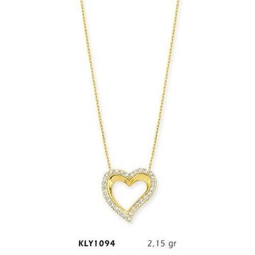 Harem Altın KLY1094 14 Ayar Altın Kalp Kolye