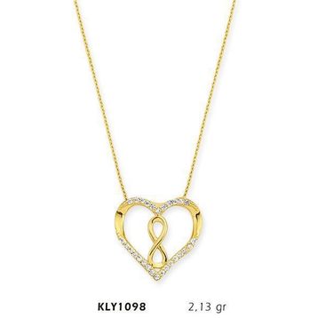 Harem Altın KLY1098 14 Ayar Altın Sonsuz Kalp Kolye