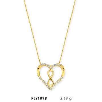 Harem Altın KLY1098 14 Ayar Altın Sonsuz Kalp Kolye