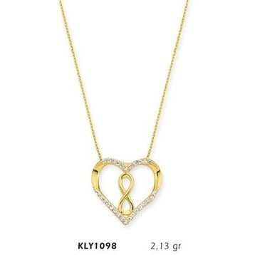 Harem Altın KLY1098 14 Ayar Altın Sonsuz Kalp Kolye