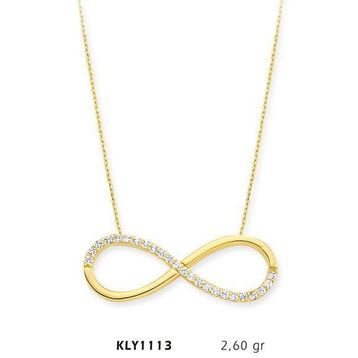 Harem Altın KLY1113 14 Ayar Altın Sonsuzluk Kolye