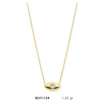 Harem Altın KLY1124 14 Ayar Altın Tektaş Kolye