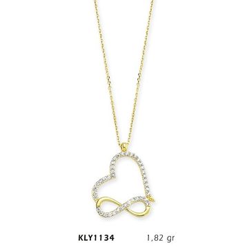 Harem Altın KLY1134 14 Ayar Altın Sonsuz Kalp Kolye