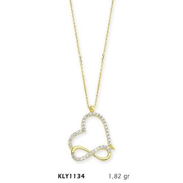 Harem Altın KLY1134 14 Ayar Altın Sonsuz Kalp Kolye