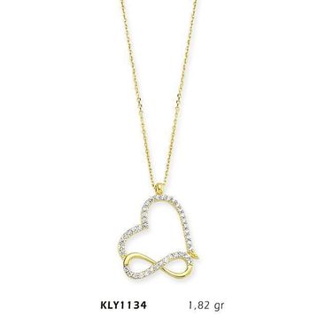 Harem Altın KLY1134 14 Ayar Altın Sonsuz Kalp Kolye