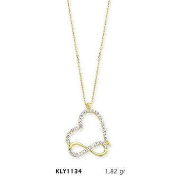 Harem Altın KLY1134 14 Ayar Altın Sonsuz Kalp Kolye