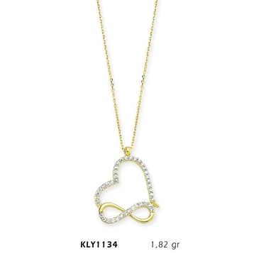 Harem Altın KLY1134 14 Ayar Altın Sonsuz Kalp Kolye
