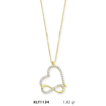 Harem Altın KLY1134 14 Ayar Altın Sonsuz Kalp Kolye