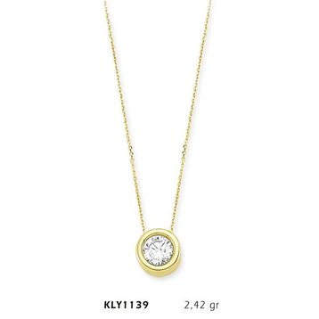 Harem Altın KLY1139 14 Ayar Altın Tektaş Kolye
