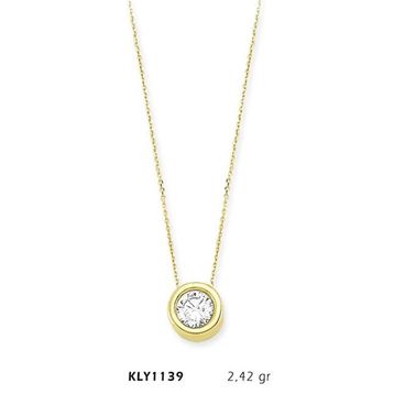 Harem Altın KLY1139 14 Ayar Altın Tektaş Kolye