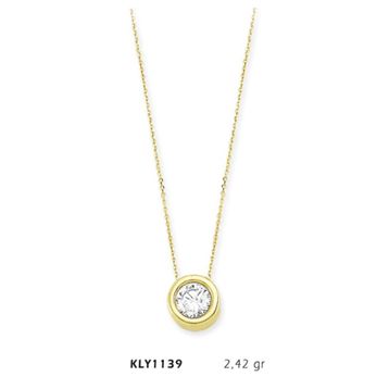 Harem Altın KLY1139 14 Ayar Altın Tektaş Kolye
