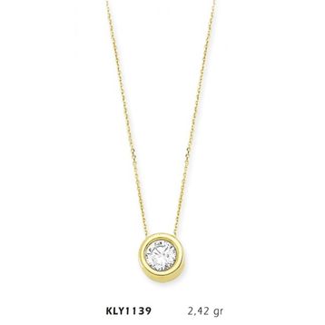 Harem Altın KLY1139 14 Ayar Altın Tektaş Kolye