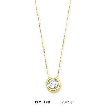 Harem Altın KLY1139 14 Ayar Altın Tektaş Kolye