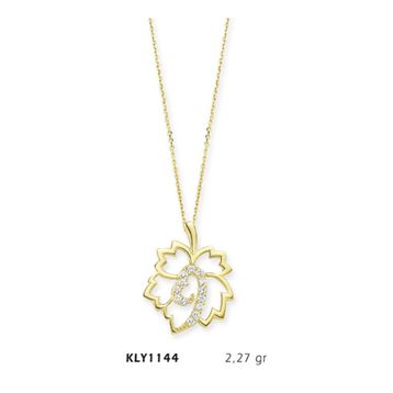 Harem Altın KLY1144 14 Ayar Altın Yaprak Kalp Kolye