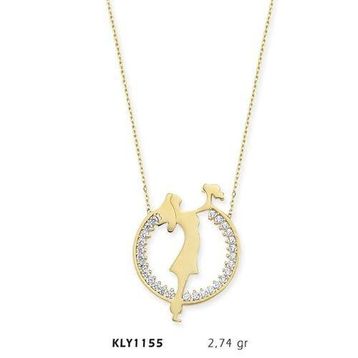 Harem Altın KLY1155 14 Ayar Altın Anne Bebek Kolye