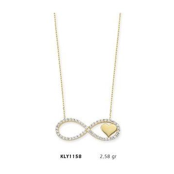 Harem Altın KLY1158 14 Ayar Altın Sonsuz Kalp Kolye