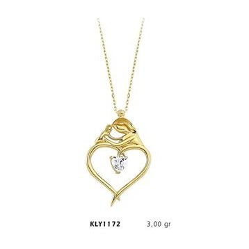 Harem Altın KLY1172 14 Ayar Altın Anne Bebek Kolye