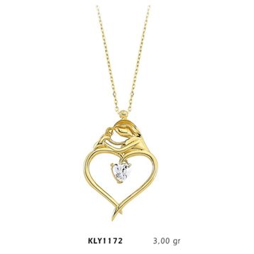 Harem Altın KLY1172 14 Ayar Altın Anne Bebek Kolye