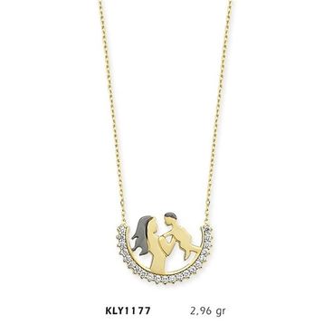 Harem Altın KLY1177 14 Ayar Altın Anne Bebek Kolye