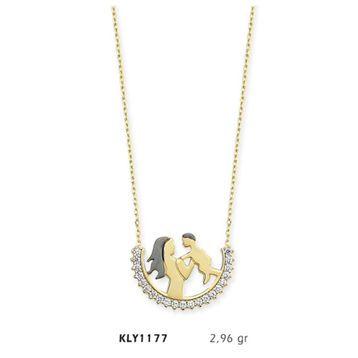 Harem Altın KLY1177 14 Ayar Altın Anne Bebek Kolye