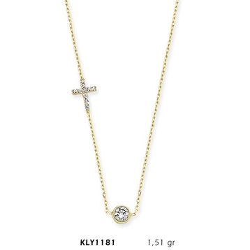 Harem Altın KLY1181 14 Ayar Altın Tektaş Haç Kolye