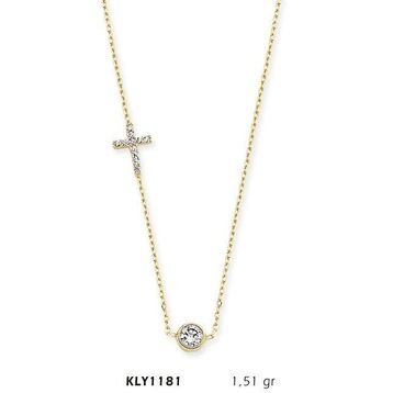 Harem Altın KLY1181 14 Ayar Altın Tektaş Haç Kolye