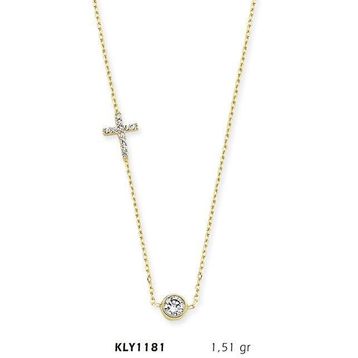 Harem Altın KLY1181 14 Ayar Altın Tektaş Haç Kolye