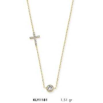 Harem Altın KLY1181 14 Ayar Altın Tektaş Haç Kolye