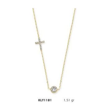 Harem Altın KLY1181 14 Ayar Altın Tektaş Haç Kolye