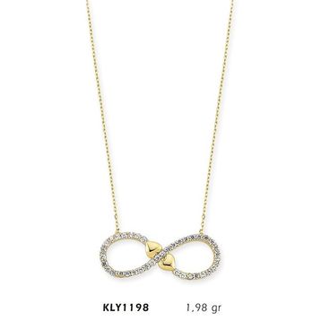 Harem Altın KLY1198 14 Ayar Altın Sonsuz Kalp Kolye