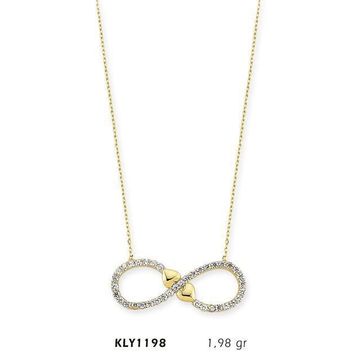 Harem Altın KLY1198 14 Ayar Altın Sonsuz Kalp Kolye