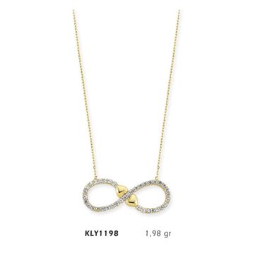 Harem Altın KLY1198 14 Ayar Altın Sonsuz Kalp Kolye