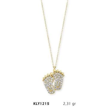 Harem Altın KLY1215 14 Ayar Altın Bebek Ayağı Kolye