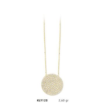 Harem Altın KLY125 14 Ayar Altın Taşlı Daire Kolye