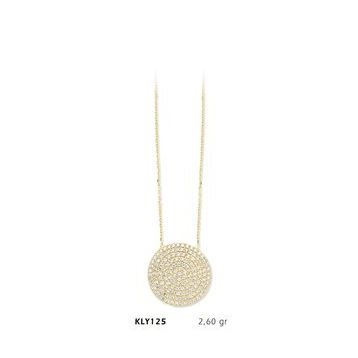Harem Altın KLY125 14 Ayar Altın Taşlı Daire Kolye