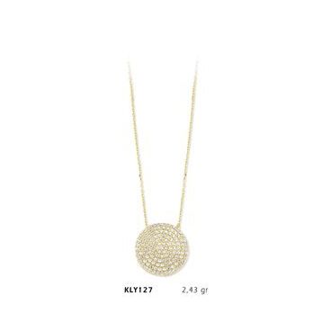 Harem Altın KLY127 14 Ayar Altın Taşlı Daire Kolye