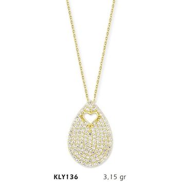Harem Altın KLY136 14 Ayar Altın Kalp Damla Kolye