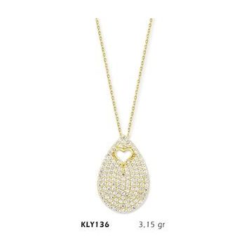 Harem Altın KLY136 14 Ayar Altın Kalp Damla Kolye