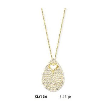 Harem Altın KLY136 14 Ayar Altın Kalp Damla Kolye