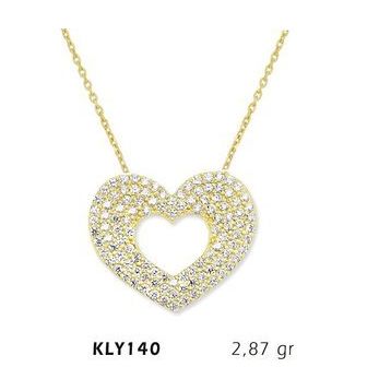 Harem Altın KLY140 14 Ayar Altın Kalp Kolye