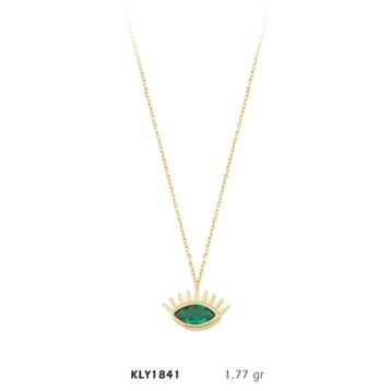 Harem Altın KLY1485 14 Ayar Altın Kalp Sonsuzluk Kadın Kolye