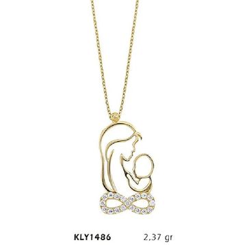Harem Altın KLY1486 14 Ayar Altın Anne Bebek Kolye