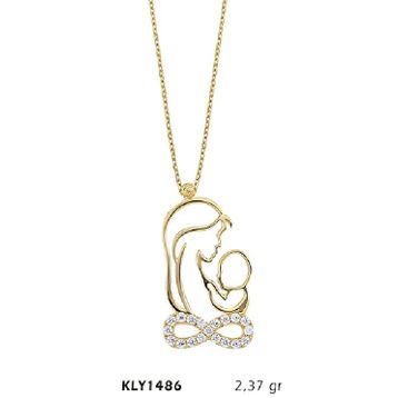 Harem Altın KLY1486 14 Ayar Altın Anne Bebek Kolye