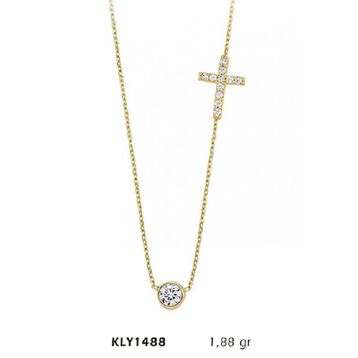 Harem Altın KLY1488 14 Ayar Haç Altın Kolye