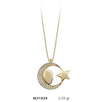 Harem Altın KLY1524 14 Ayar Altın Ayyıldız Kadın Kolye