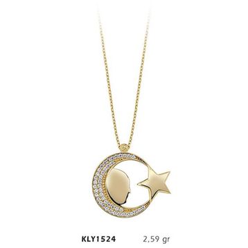 Harem Altın KLY1524 14 Ayar Altın Ayyıldız Kadın Kolye