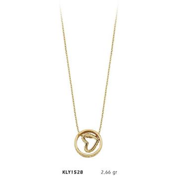 Harem Altın KLY1528 14 Ayar Altın Kalp Alyans Kolye