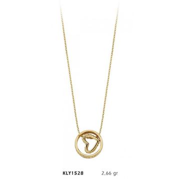 Harem Altın KLY1528 14 Ayar Altın Kalp Alyans Kolye